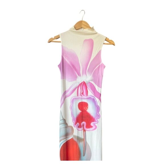 Commense Floral Maxi Dress S NWT Maruja Artsy Art To Wear Asian Inspired Summer - Picture 4 of 12